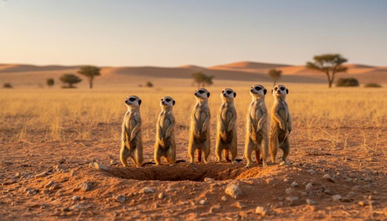 Тихий язык сурикатов: голоса вместо прикосновений в пустыне Калахари