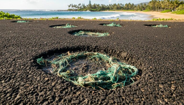 Дороги из сетей: на Гавайях пластиковый мусор добавляют в асфальт