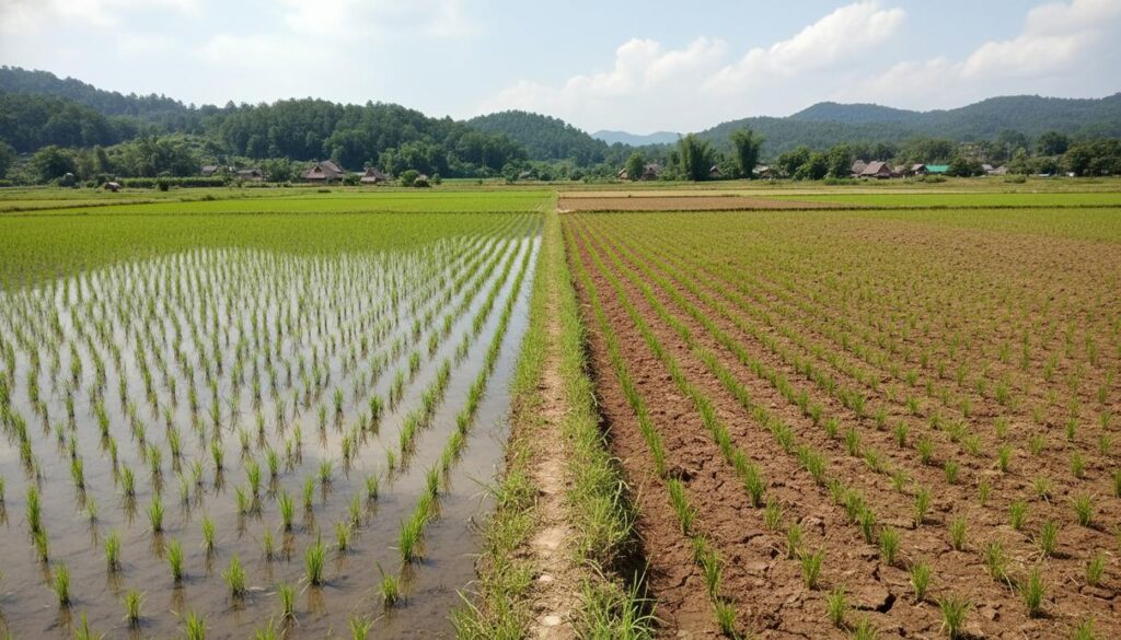 Новый метод выращивания риса: экономия воды и снижение выбросов