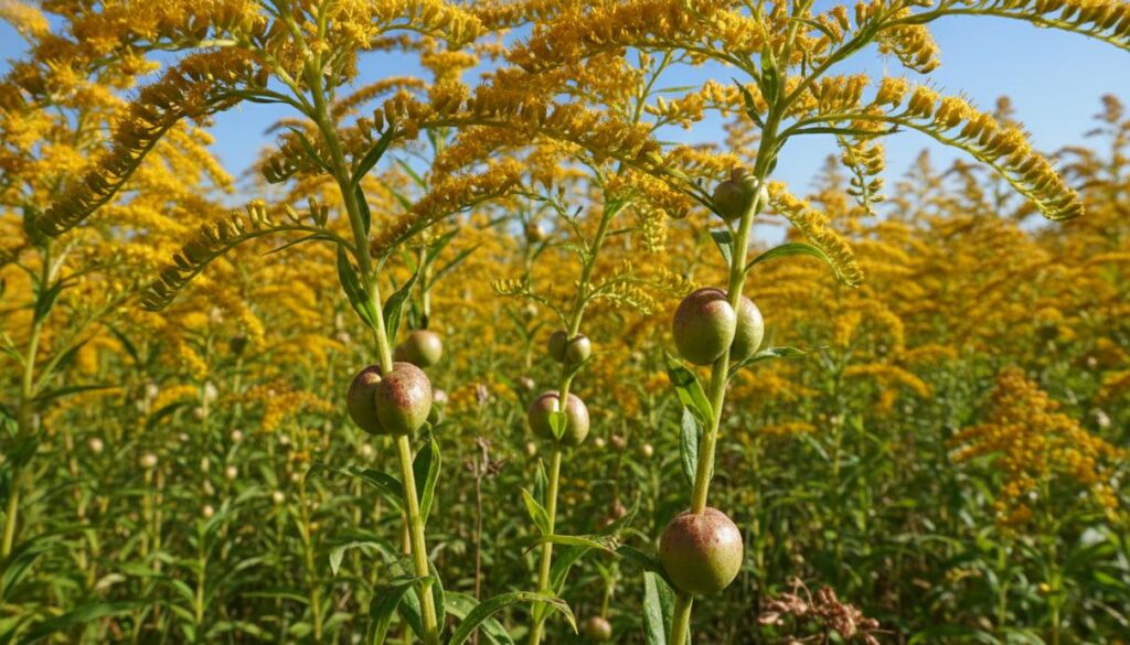 Изменение климата защищает агрессивный золотарник от вредителей