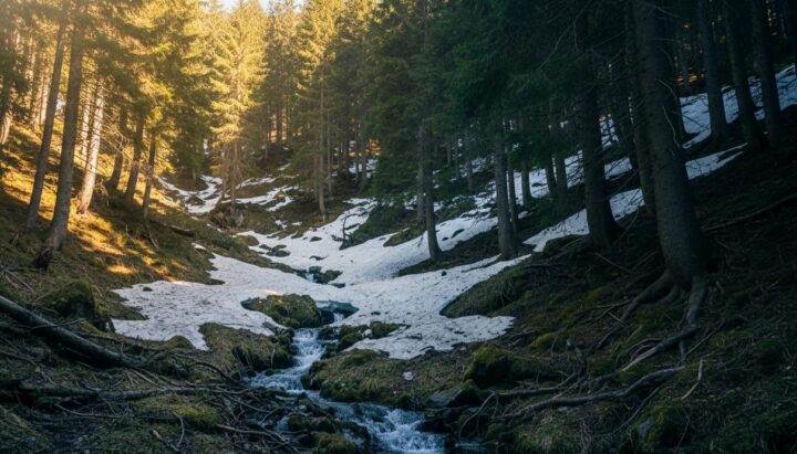 Таяние снегов в Швейцарии: как леса регулируют водные ресурсы гор